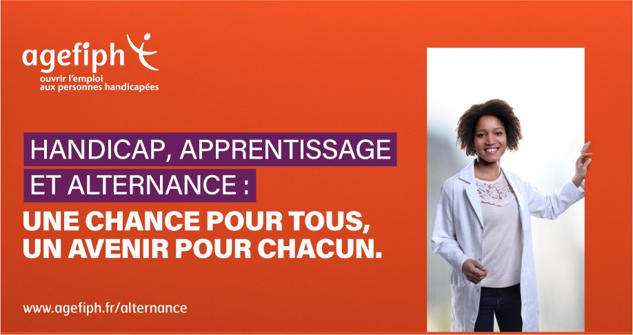 Si de plus en plus de personnes handicapées choisissent l'apprentissage, c'est parce qu'elle leur permet de développer de véritables compétences professionnelles ! Pour en savoir + : agefiph.fr/alternance #alternanceethandicap