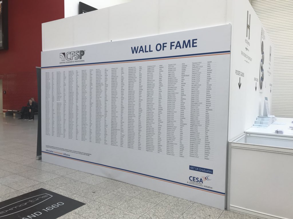 #CFSP Wall of Fame at #Hotelympia. Did you see your name? #CESAuk