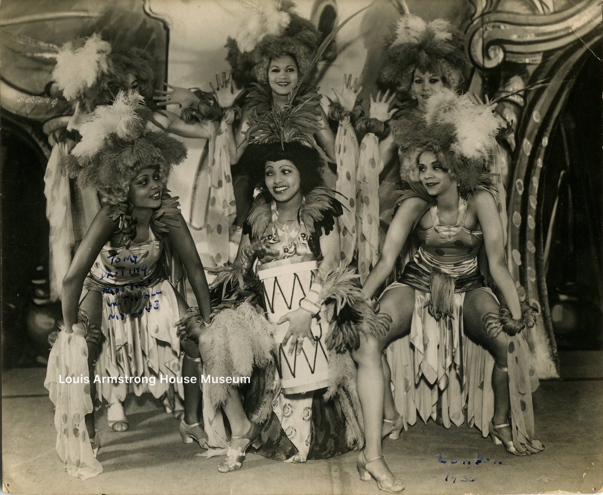 ArmstrongHouse's tweet photo. Today is #InternationalWomensDay so we’re saluting Lucille Wilson Armstrong! A dancer before she met Louis, she performed in London in 1936 and was the first dark-skinned dancer hired by the Cotton Club. Here’s some rare  images from her early days—thank you, Lucille! https://t.co/gMfdtCeTVu