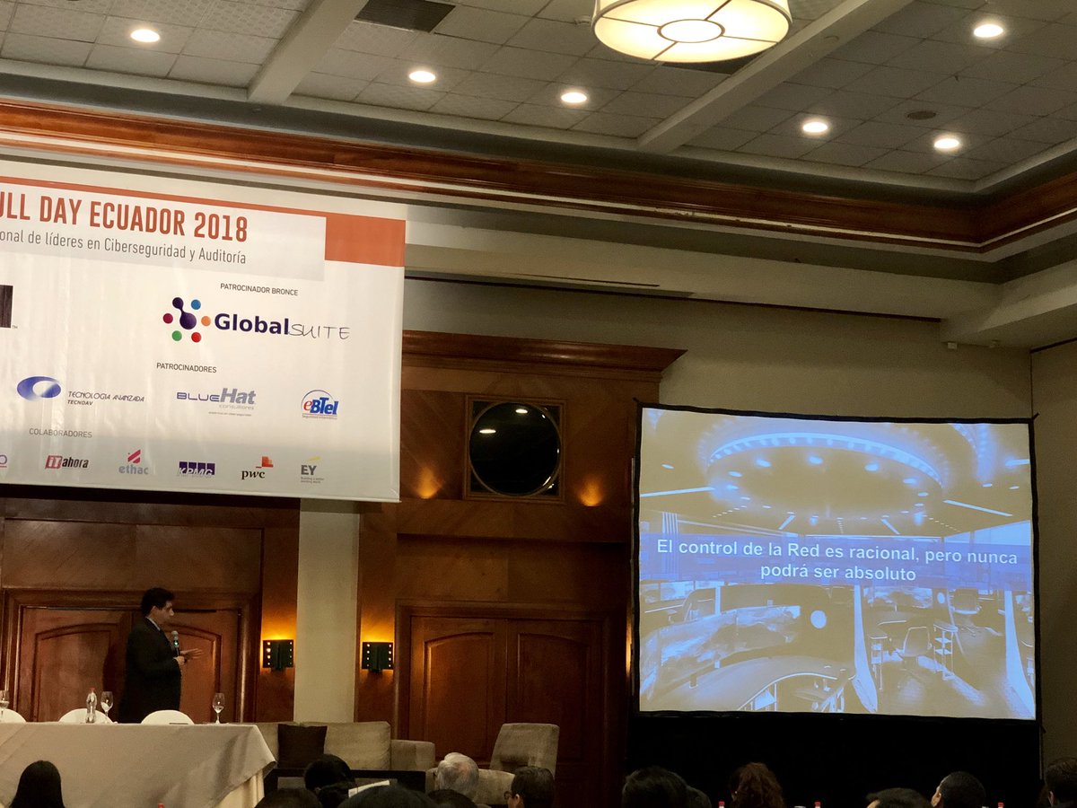 isacaEC's tweet photo. “El control de la Red es racional, pero nunca podrá ser absoluto” Adrián Acosta en el #ISACAFULLDAYec https://t.co/fwDpFYwSqt