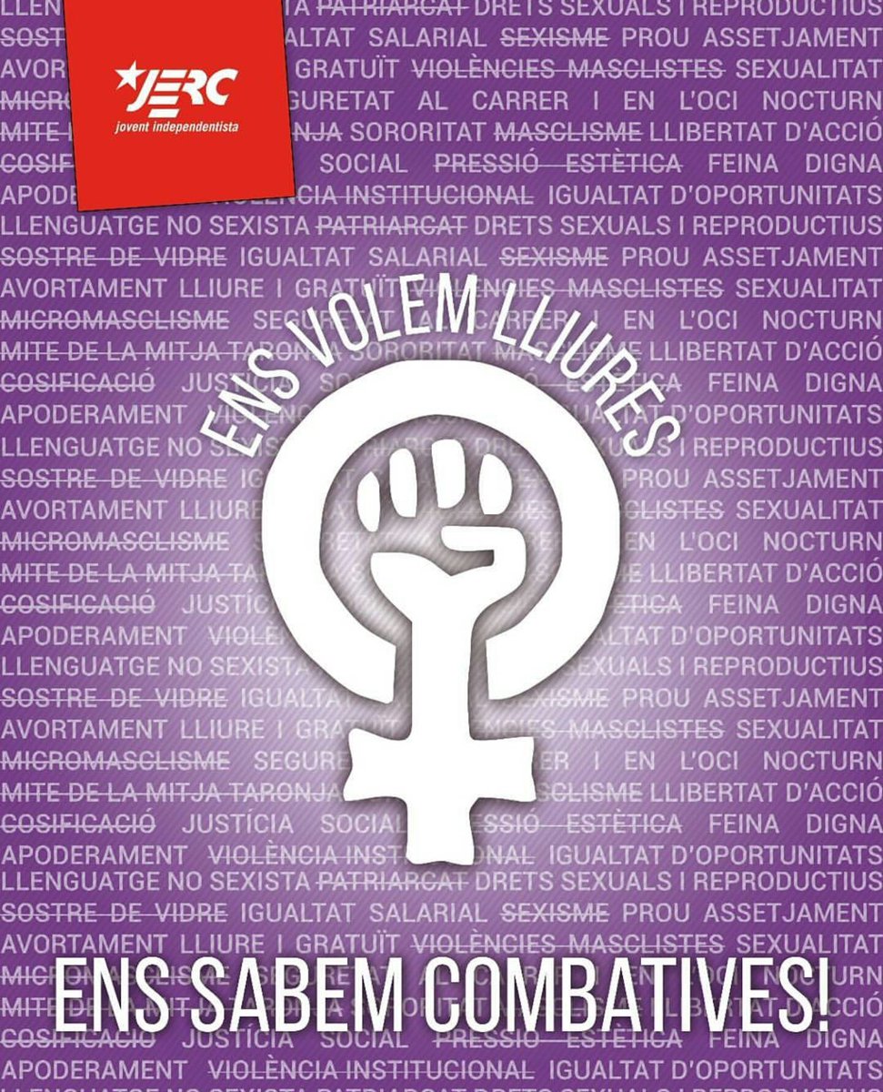 joventpenedes's tweet photo. Avui, commemorem el Dia Internacional de les Dones. Una data en homenatge al moviment a favor dels drets i la reivindicació per continuar fent evidents les desigualtats de gènere.

Ens volem lliures, ens sabem combatives.
#DonesAmbTotsElsDrets https://t.co/oSxLvlzD3F