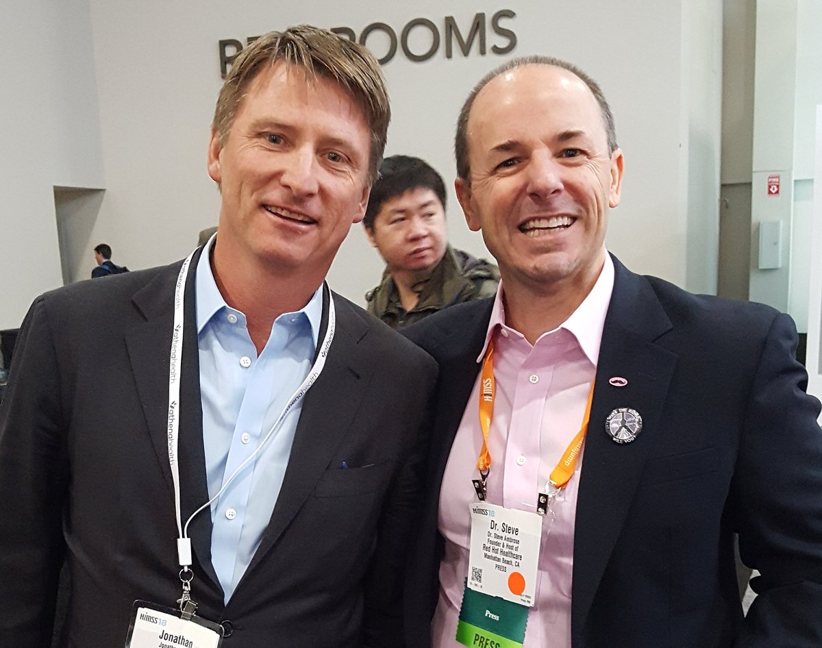 PolymathSteve's tweet image. Enjoying #HIMSS18 with this future Red Hot Healthcare guest