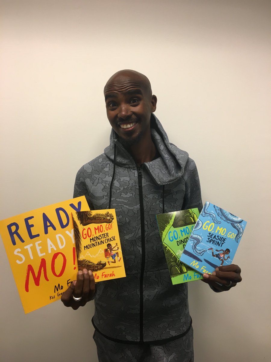 Mo_Farah's tweet photo. Excited to be launching the third book in my four-part series - Go, Mo, Go! called Seaside Sprint! Buy it now - https://t.co/01QKeGiLl1 #GoMoGo #MoFarah https://t.co/RufN9PVMqK