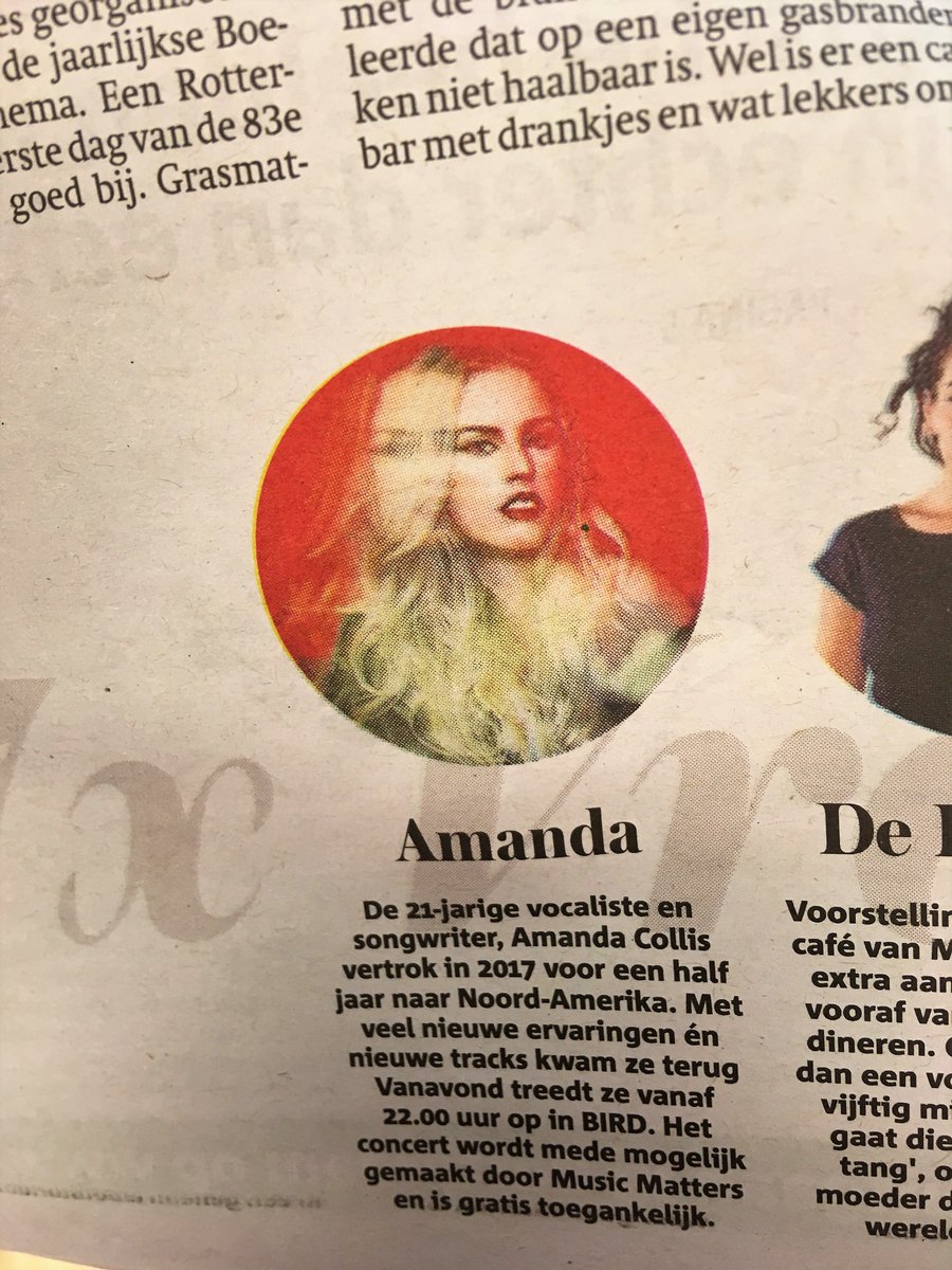 MusicMatters010's tweet photo. Kom vanavond naar #Homegrown @Bird voor een gig van #AmandaCollis 22:00u. Haar muziek wordt vaak vergeleken met de style van #Beyonce #ToriKelly #ArianaGrande en #LianneLaHavas. #metrorotterdam https://t.co/ZQMQcWfSkD Let's dance! https://t.co/t5FvkoI6g1
