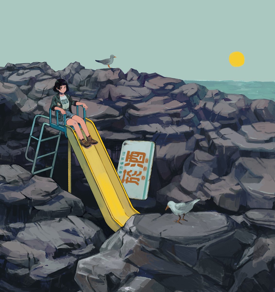 「來湊個熱鬧?
#私の作品もっと沢山の人に広がれ祭り 」|CLEAのイラスト