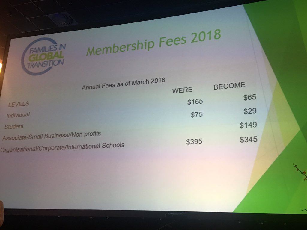 BREAKING: #FIGT announces new (lower) membership fees! Full information at FIGT.org on Friday! #FIGT18NL