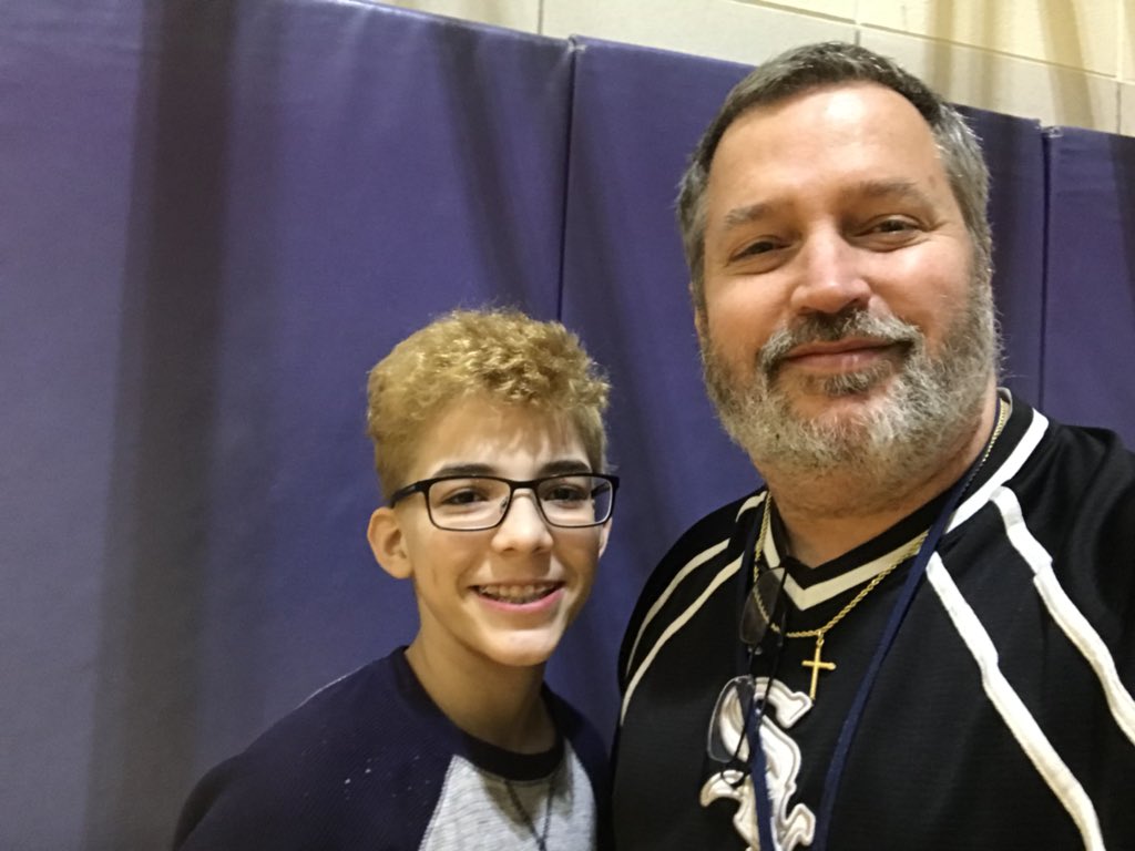 CoachRybs's tweet photo. Superhero going to State Wrestling Championships today in Rockford, IL. #95lb #TeamBringIt #BeastMode https://t.co/wti336UTLr