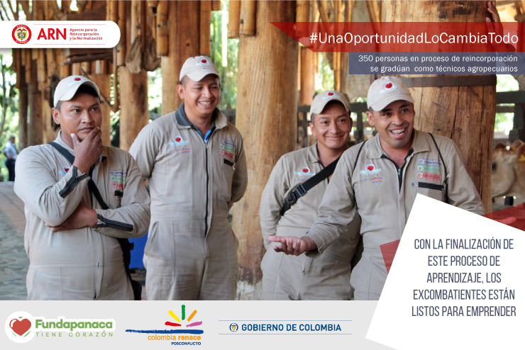 ARNColombia's tweet photo. 👨🏽🎓Con la graduación de estas personas en proceso de reincorporación estamos creando cambios, nuevos caminos y proyectos de vida. Aquí termina la etapa de formación y es dónde empieza la de emprendimiento. #UnaOportunidadLoCambiaTodo 🕊️ https://t.co/44RBe8tFmR