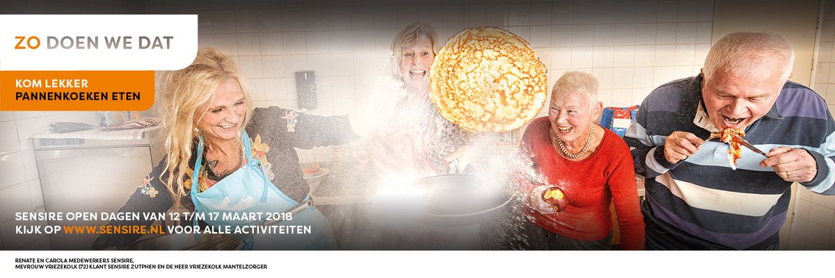 Sensire's tweet photo. Welkom! Open Dagen Sensire! (12 t/m 17 maart) Klik op: https://t.co/oAWCa1nHSM voor alle activiteiten op 10 locaties. #pannenkoeken #Duofiets #Droombus #Rollatorcheck #werkenbijSensire https://t.co/SOWYAzsXsg