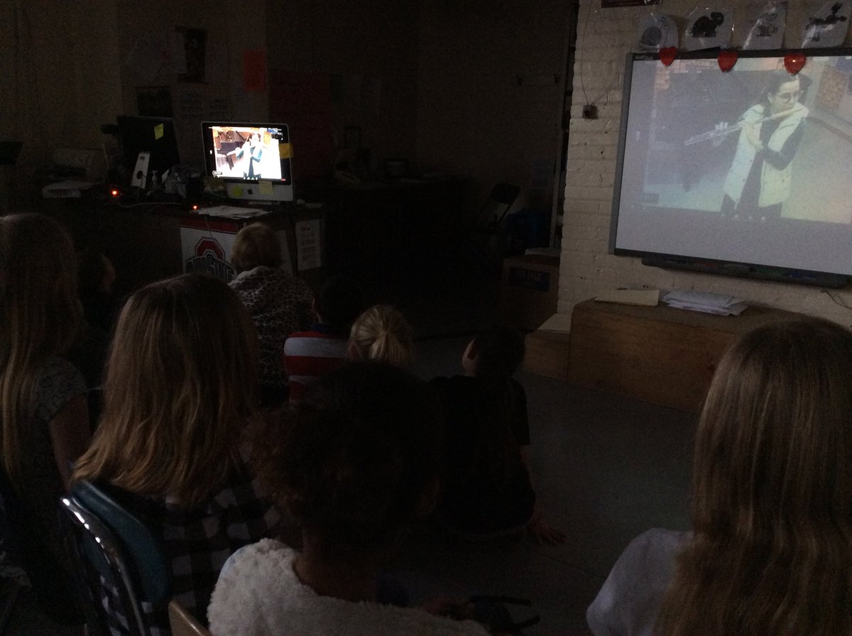 Michele_Slone's tweet photo. Watching a live performance through video distance learning with @cim_edu
@UrbanaSouth #ucsteach https://t.co/i26Evsayel