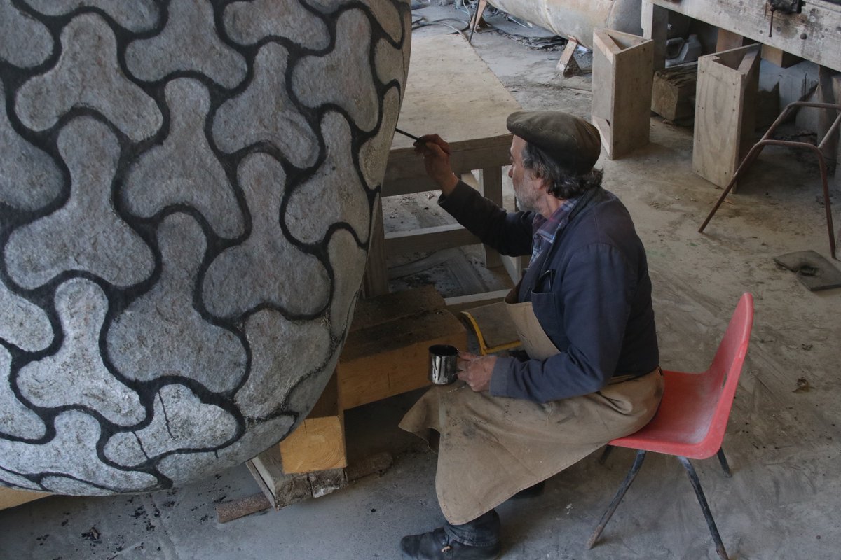 Two new sculptures underway in the studio #sculpture