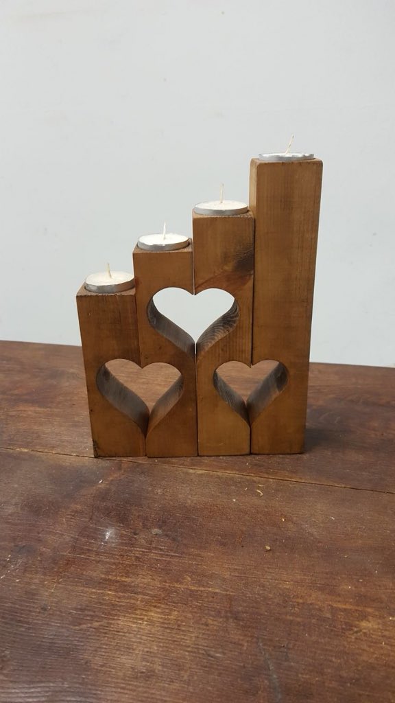 EducationReal's tweet photo. Beautiful creations for #MothersDay made by talented R.E.A.L. #learners - there will be some happy Mums on Sunday! #creative #construction #woodwork #carving #hearts #handmade #wood #candleholders #LuckyMums https://t.co/ttjs3JS1zL