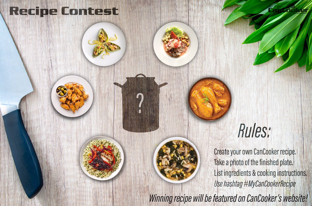 CanCookerLLC's tweet photo. Contest Time!
Start crafting up your own CanCooker recipes!

At the end of this month, we will be choosing one of YOUR recipes that will be featured on our website -- forever!

Don't forge to use hashtag #MyCanCookerRecipe https://t.co/Tbsfy2SmTY