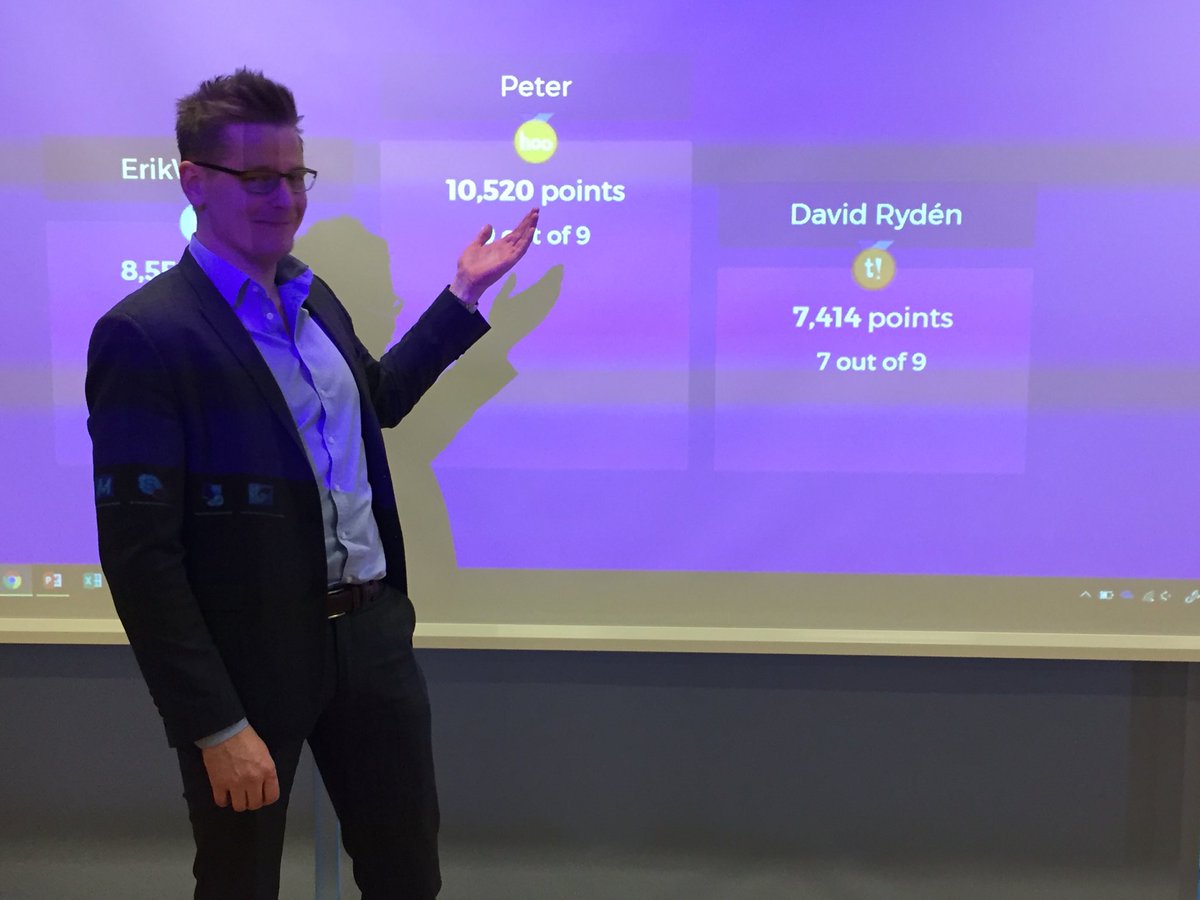 MLienzen's tweet photo. Dagens vinnare på kahoot tävlingen Peter från Agria #SAS#FANS#VIYA https://t.co/BFoaQRY3fh
