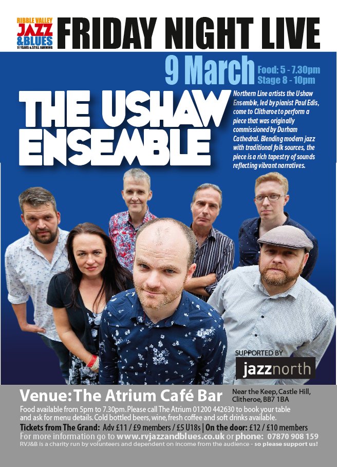 These guys from the North East in Clitheroe at Atrium cafe bar  <a href="/RVJazzblues/">Ribble Valley Jazz & Blues Club</a>  @ushawensemble