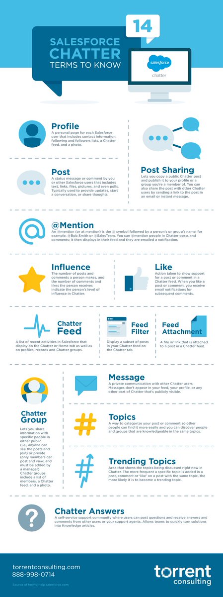 Torrent Consulting Do You Know These 14 Salesforce Chatter Terms Infographic
