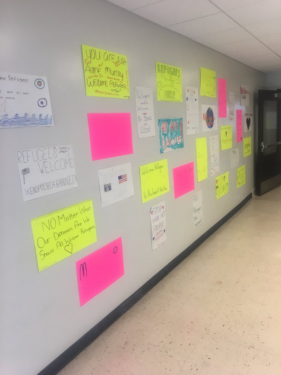 MsMillerHealth's tweet photo. Super cool mural by Ss #allarewelcomehere https://t.co/WDIp2KD4wJ