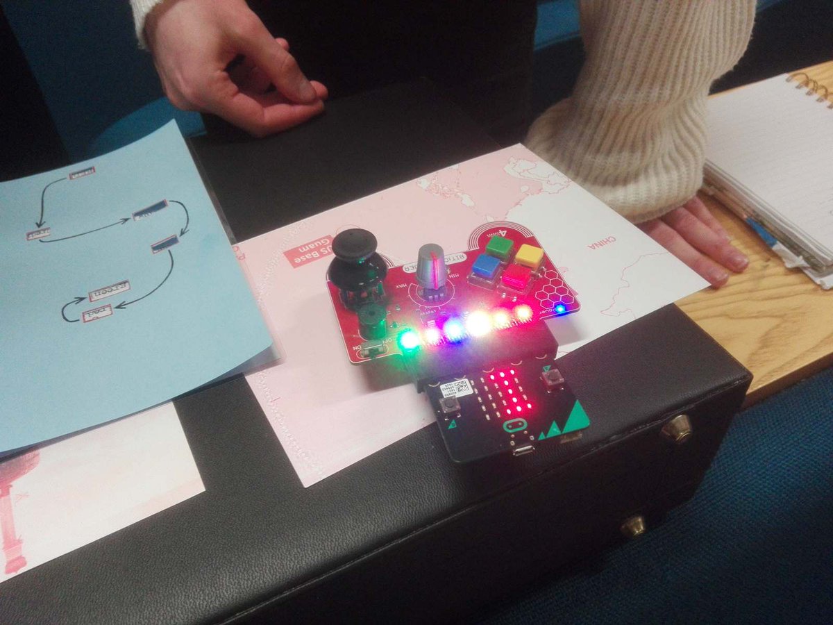 MrJohnSear's tweet photo. Here's the 'Escape Game' I built with @psiconlab that we deconstructed to teach real-world game-making to students @WarwickshireCol
Using NFC tech, incredible voice acting, #microbit & #bitcommander :) So much fun! Thanks @BOMlab & @OurWarwickshire https://t.co/9X43sSp2Wc