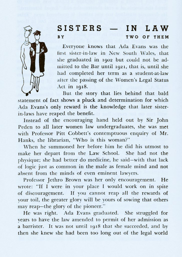suigenerisjen's tweet photo. “You don’t look like a lawyer”. I still get this comment. How should a lawyer look?! Celebrating Ada Evans on #IWD2018, Australia’s first woman law graduate - told she “had not the physique” - and #DoughtyStWomen: this is what a lawyer and a feminist looks like #PressForProgress https://t.co/FerHHkhbWg