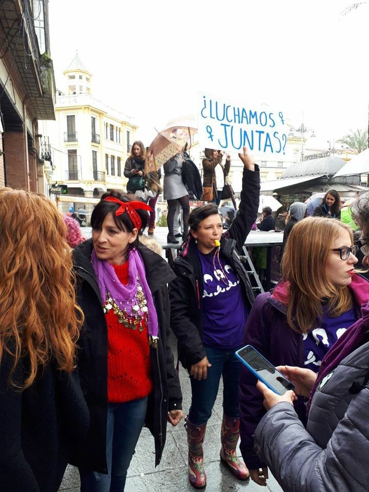 Podemos_EXT's tweet photo. Hoy hemos salido a la calle para decir alto y claro: ¡Viva la lucha de las mujeres!
#HuelgaFeminista 🙋🙋🙋 https://t.co/BVEktD51eP
