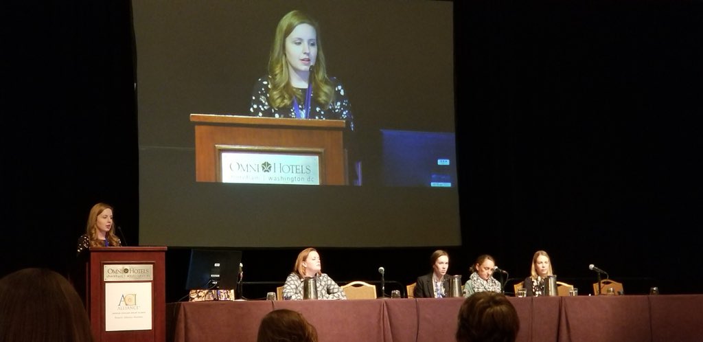 rhgifford's tweet photo. Double dose of Dr. Jourdan Holder today at #CI2018DC #ACIA2018 Older listeners with normal hearing exhibit ceiling effects for AzBio sentence rec at +5dB #normativedata #audiology #cochlearimplants #WomenInScience @jourdanholder @VUMChealth @VBWC_CI_LAB https://t.co/xLt34GJ2tI
