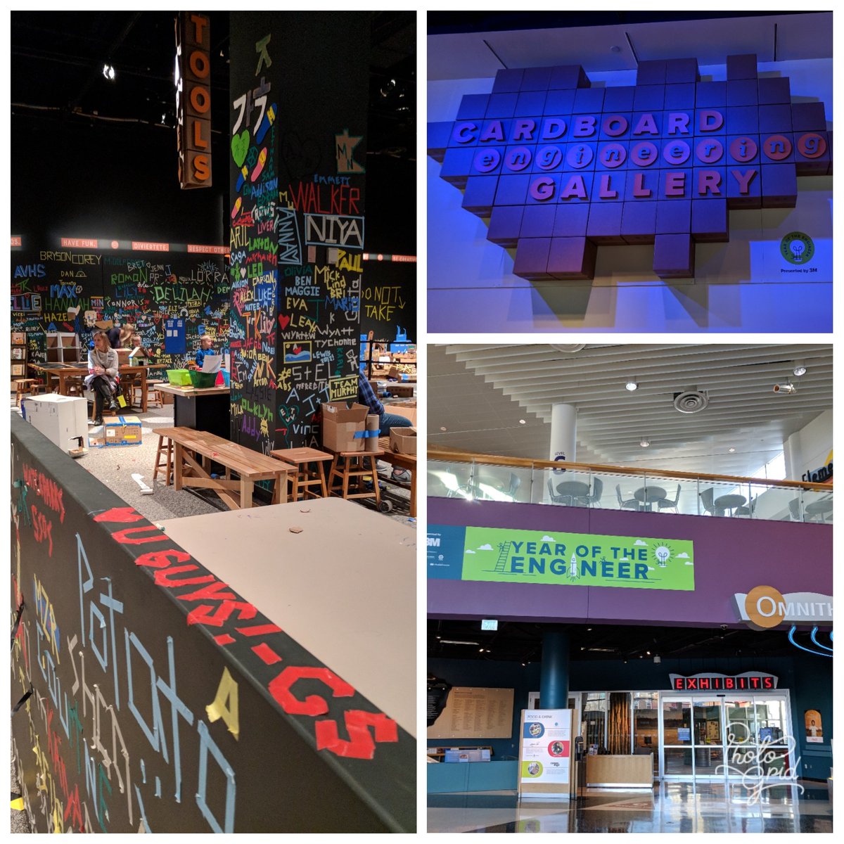 ginasvarovsky's tweet image. Was finally able to check out the #cardboardengineering gallery @sciencemuseummn. Wow. Such a fun and engaging intersection of #engineering and #informallearning for families!