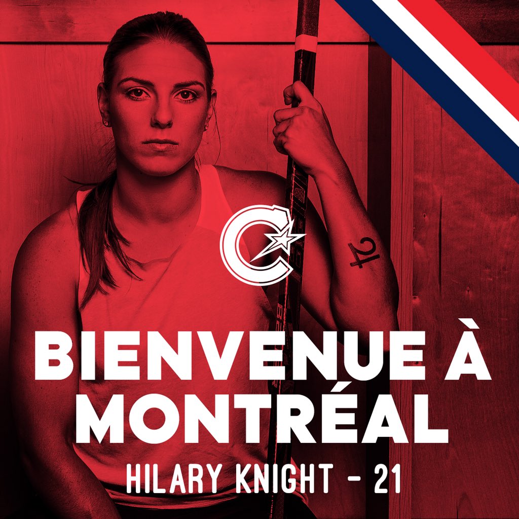LesCanadiennes's tweet photo. DERNIÈRE HEURE: La vedette américaine Hilary Knight jouera à Montréal.

Bienvenue à Montréal @HilaryKnight! 👋😊

LIRE -> https://t.co/UMXylLs3Nr https://t.co/pUNUjN3vAH