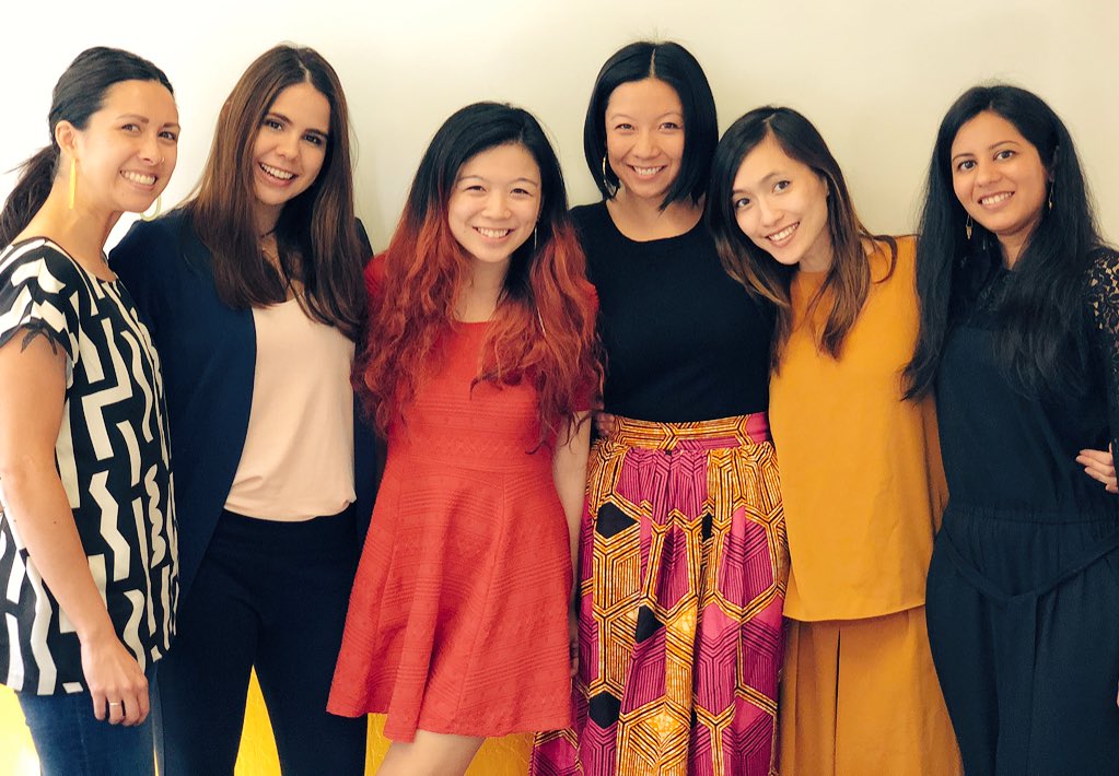 Happy #internationalwomensday2018 from the <a href="/khanacademy/">Khan Academy</a> design team!!! 

<a href="/edeahl/">Erica Deahl</a> <a href="/Tatysalon/">Tatiana Salazar</a> <a href="/lalizlabeth/">elizabeth lin 🦄✨</a> <a href="/telogram/">tabitha yong</a> Sanyukta &amp; <a href="/n__atalie/">Natalie Fitzgerald</a> I 💖 you so much! So proud of you &amp; and your amazing work helping learners &amp; teachers worldwide!