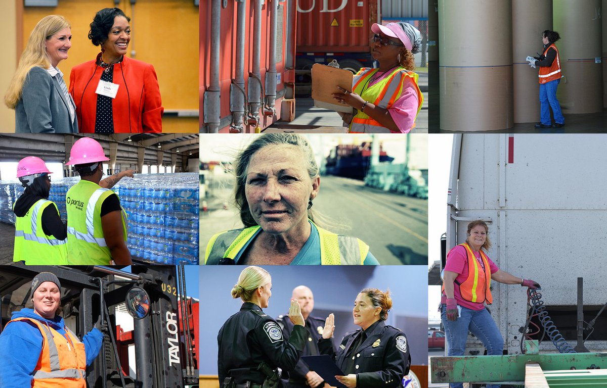 JAXPORT's tweet photo. Thank you to the women who help keep cargo moving thru Northeast Florida- delivering the goods we use every day while contributing to the economic health of our community! #InternationalWomensDay
#SheTrades #weareshipping https://t.co/irzVbyQdzZ