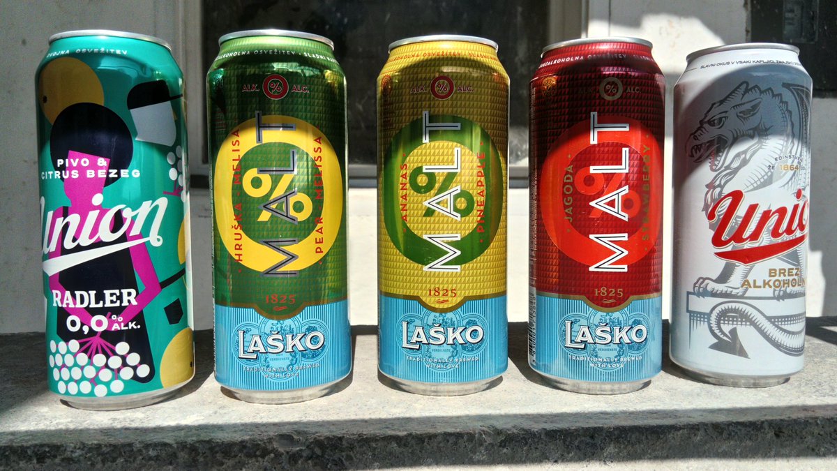 A few 0% options from Slovenia's Lasko and Union brands. Some imaginative flavours and some snazzy packaging. Na zdravje! ...  <a href="/laskounion/">Brewery Laško Union</a> <a href="/heineken/">Heineken</a> <a href="/dryjanuary/">Dry January</a> [Some other options: philcain.com/top-of-the-pop… …]
