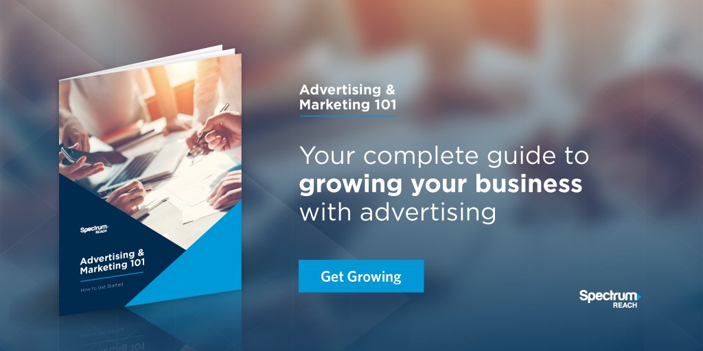 SpectrumReach's tweet image. Use this Advertising & Marketing 101 guide as a very first step, before you let another salesperson tell you what you need. Because advertising and marketing isn’t one-size-fits-all. Get your guide: bit.ly/2Dc7TtU
#Advertising101 #SmallBusiness #Marketing