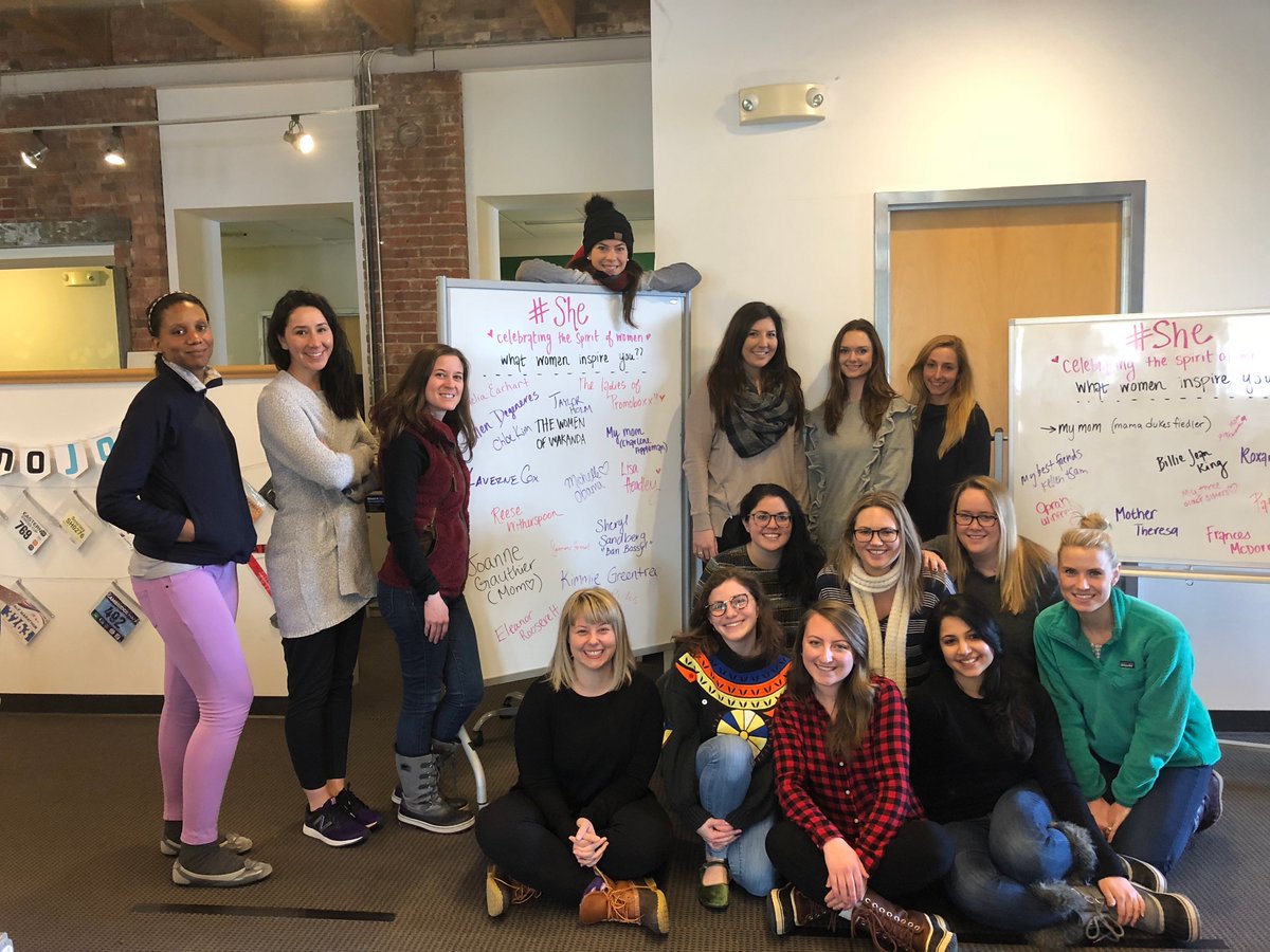 Promoboxx's tweet photo. Happy #InternationalWomensDay from the strong, smart and successful women at Promoboxx! Employees celebrated the spirit of women by writing down the women that inspire them <3 https://t.co/ghe4uKGTLo