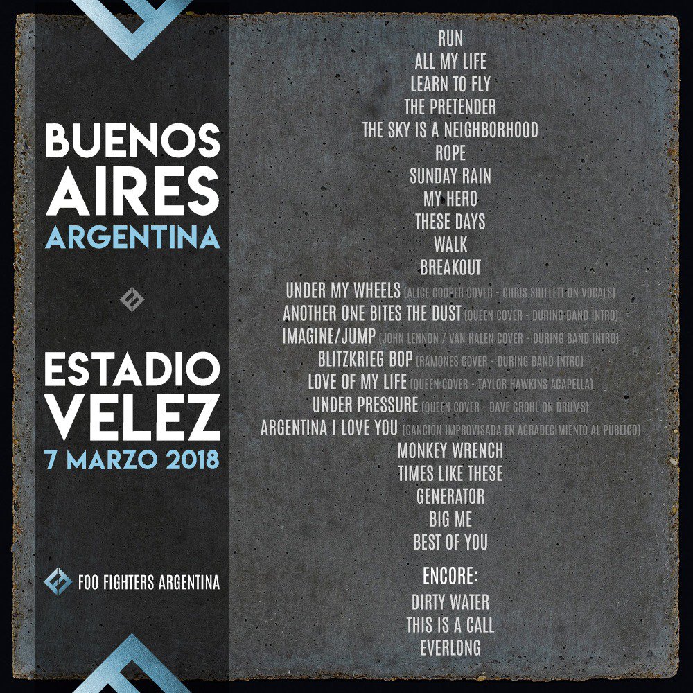 foofightersAR's tweet photo. Ladies and gentlemen, "the greatest Foo Fighters show ever" https://t.co/PUolqjGV6Q
