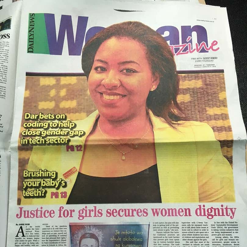 rcyptz's tweet photo. Our very own @KaminyChudasama on the cover of The Woman Magazine, inside the Daily News today.
She's accountant, an entrepreneur and and a fearless leader.
Longest serving club member✅
PP
Past Country Chair @rottanzania✅
#ShesBold
#IWD2018
#RCYP6yrs🎉
#rotaract50💛
#rcyptz https://t.co/TlHQTcAmUs