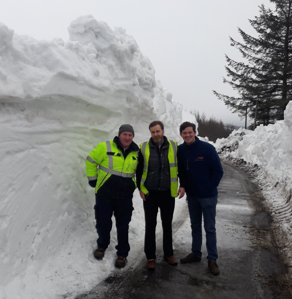 Most of us are through #StormEmma now but our crews are still clearing the way in rural parts of the county. This was taken today on the Shankhill Road in the Ballinascorney area and gives an idea of the Trojan work being done up there!