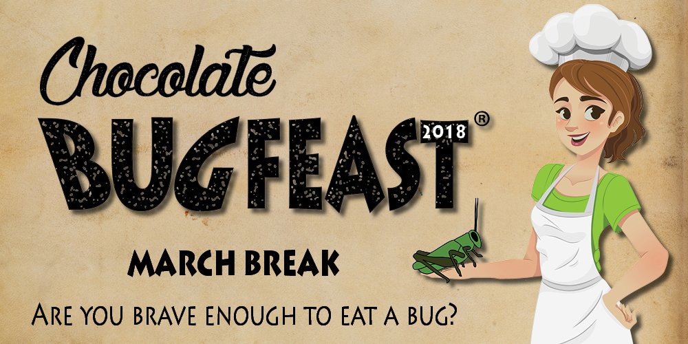 ExploreWR's tweet photo. Are you brave enough to eat a bug? 🐞 #BugFeast at Cambridge Butterfly @Conservatory_ is the place to be this March Break! https://t.co/lb39ICXz4c #ExploreWR #DiscoverON #WatReg https://t.co/Avb8bcSsGM