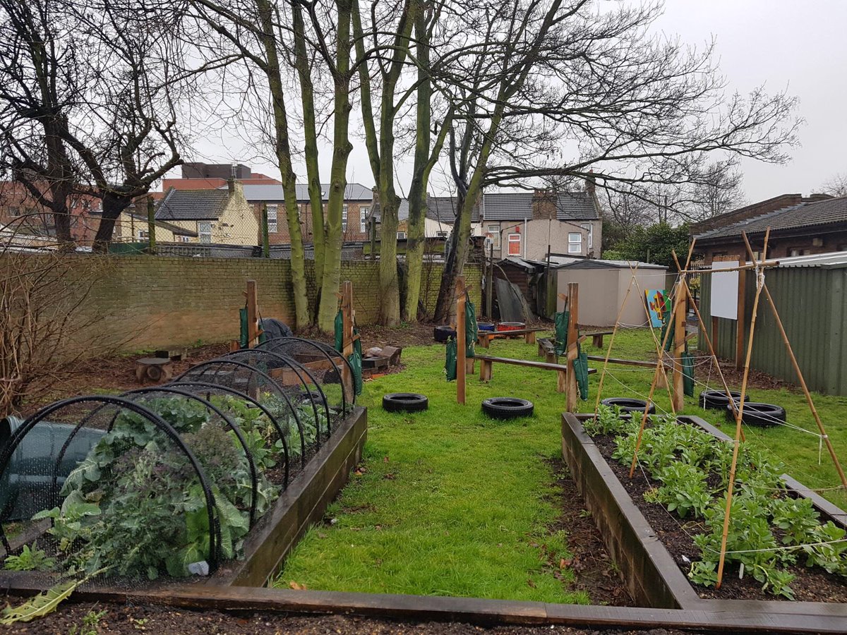 TreesforCities's tweet photo. Look at these lovely winter crops at @SouthernRoadPri! We're glad to see that our #EdiblePlaygrounds scheme is bearing fruit, thanks to 
@NewhamLondon &amp; All Saints Educational Trust https://t.co/wx3AMgP3YR