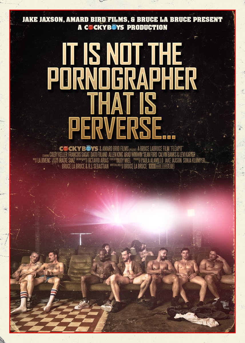 BruceLaBruce's tweet photo. My porn film 4 @Cockyboys entitiled "It Is Not the Pornographer That Is Perverse..." will be premiering at @FICGoficial in the @PremioMaguey section later this month. The extended version, "Bruce LaBruce's Fleapit," will be available online shortly, plus more festival screenings https://t.co/doKSFDSV8q
