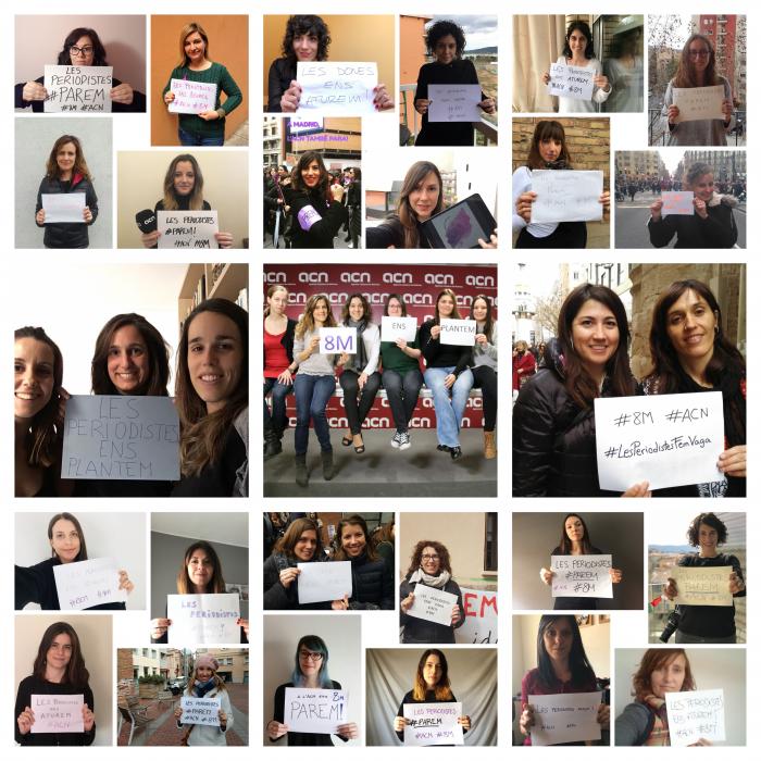 Avui, #8M, les treballadores de l'ACN ens aturem. I ho fem des de Girona, Madrid, Igualada, Manresa, Vic, el Pirineu, l'Ebre, Barcelona, Tarragona i des de Cubelles i Brussel·les.

#VagaFeminista #lesperiodistesfemvaga #LesPeriodistesParem #LesPeriodistesEnsAturem