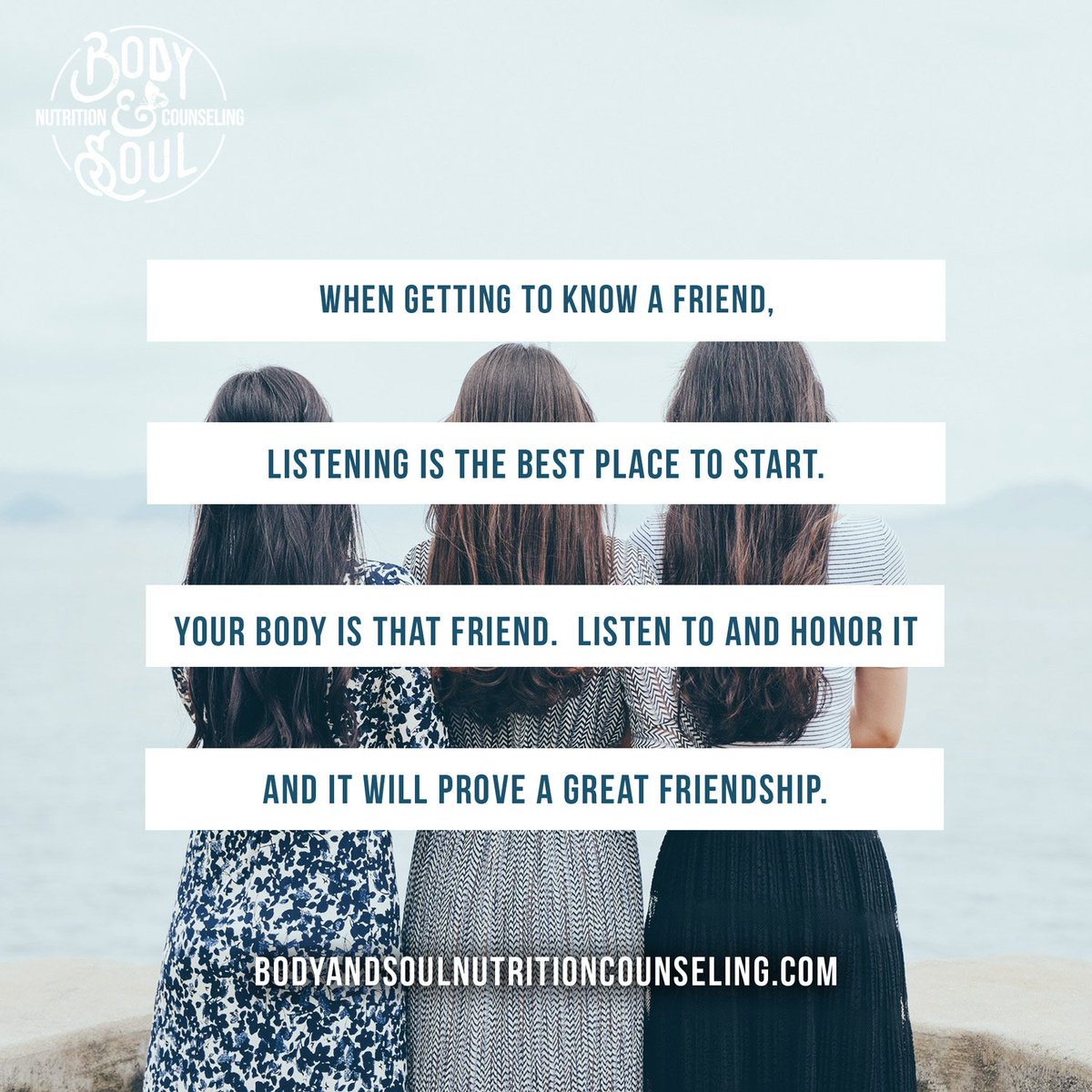 KristenBRD's tweet photo. When getting to know a friend, listening is the best place to start. Your body is that friend. Listen to and honor it... https://t.co/LyGQpJwkNR