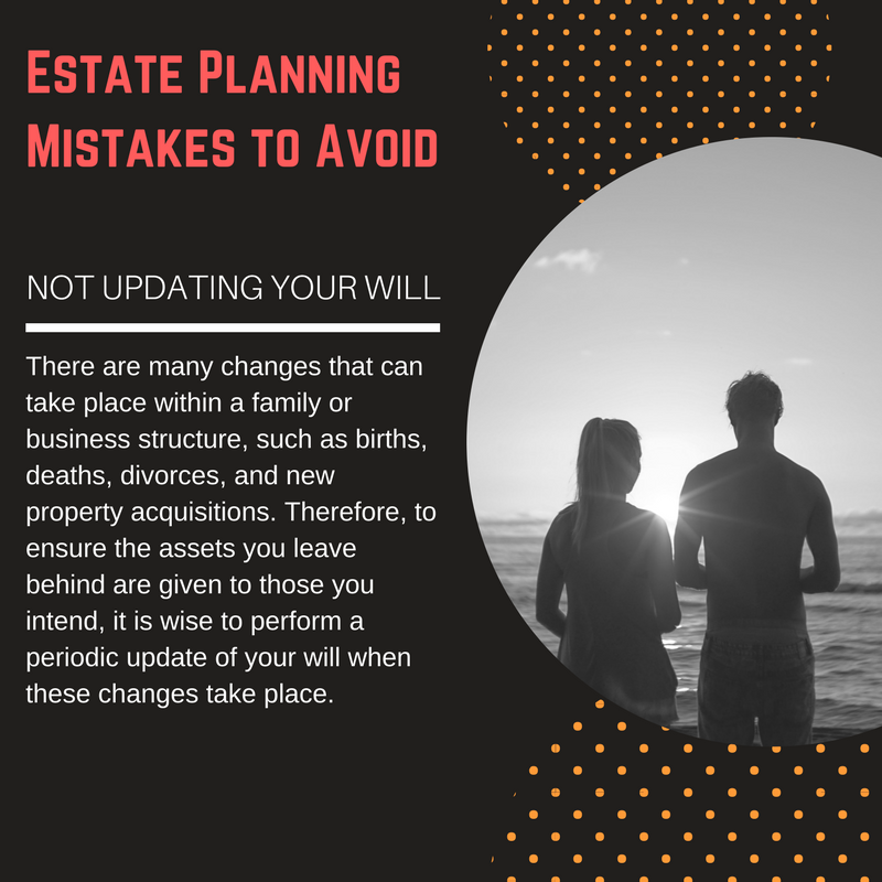 It's best to review your will and legal documents at least once a year to make sure no changes need to be made.