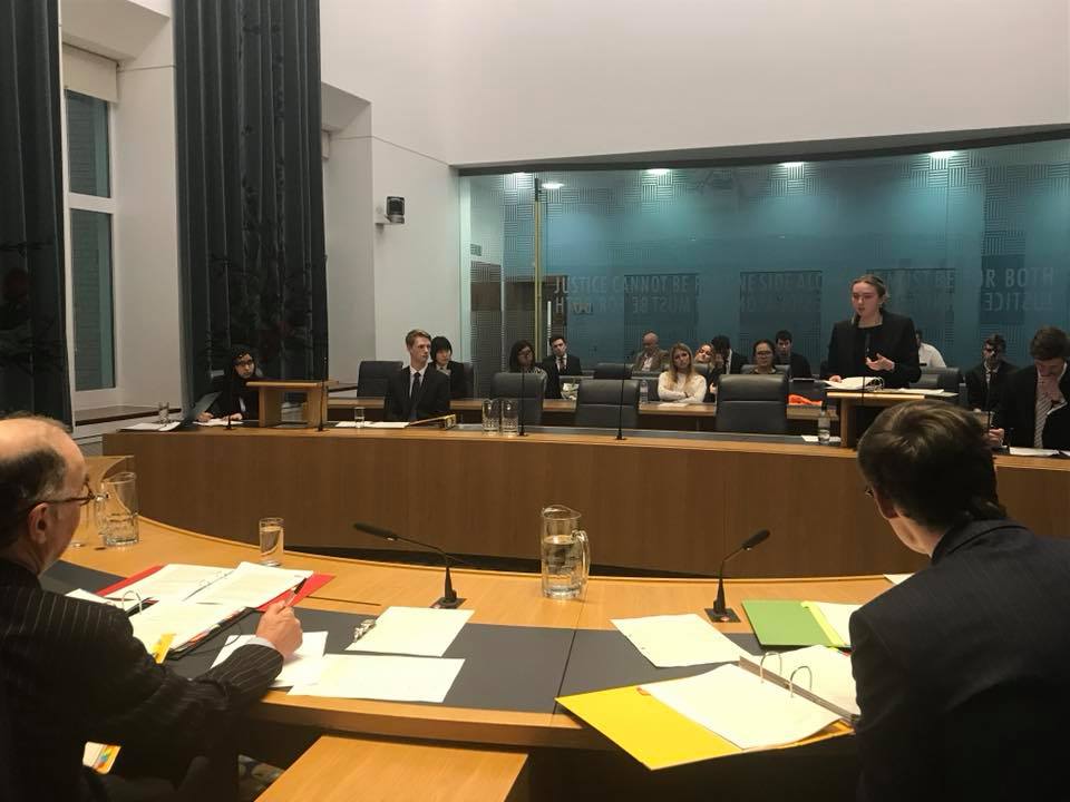 DUMooting's tweet photo. Congratulations to Natalya Evans and Zachary Salmon for winning our 2018 Supreme Court Moot! Well done also to @hodamhashem for receiving best oral advocate. Thank you also to our wonderful judges, Mr Justice Goss and Mrs Justice Cheema-Grubb. https://t.co/wjTdpdAz4h