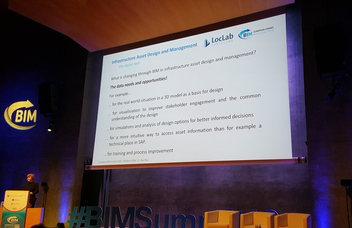 IisakinKirkko's tweet photo. Dr. Ilka May tells that BIM in infrastructure is not boring, it's fun when you turn it as a game world! #BIMSummit18 #LocLab #letsplay https://t.co/kd644hHd38