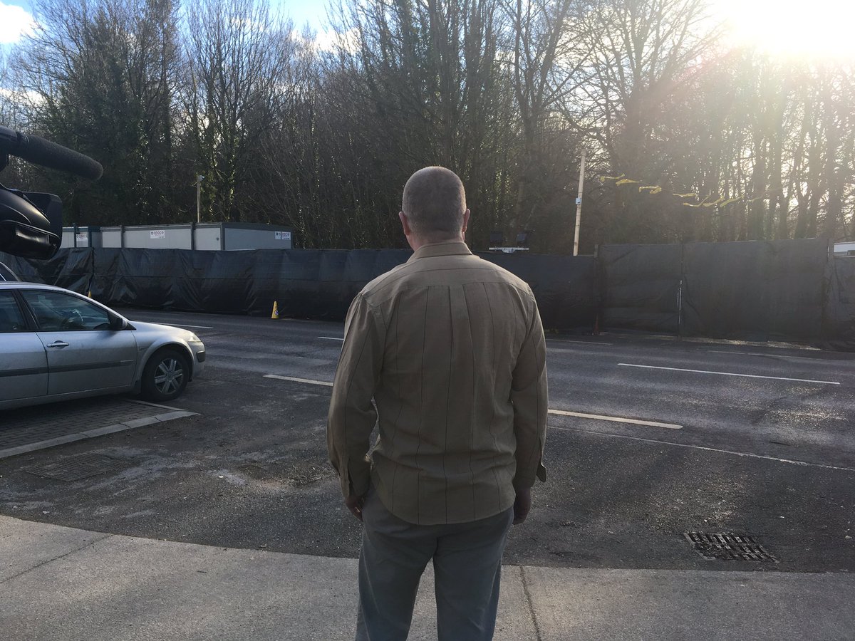PaulByrne_1's tweet photo. Exclusive. : Richard Satchwell visits the site where #Gardai are searching for his #missing wife #TinaSatchwell. See #3News @5.30 &amp; on b3 @7&amp;10 https://t.co/F2NinWm1Oh