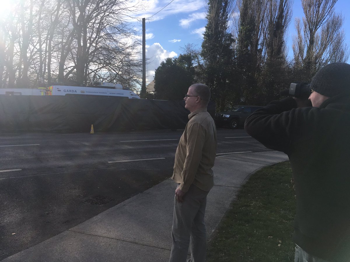 PaulByrne_1's tweet photo. Exclusive. : Richard Satchwell visits the site where #Gardai are searching for his #missing wife #TinaSatchwell. See #3News @5.30 &amp; on b3 @7&amp;10 https://t.co/F2NinWm1Oh
