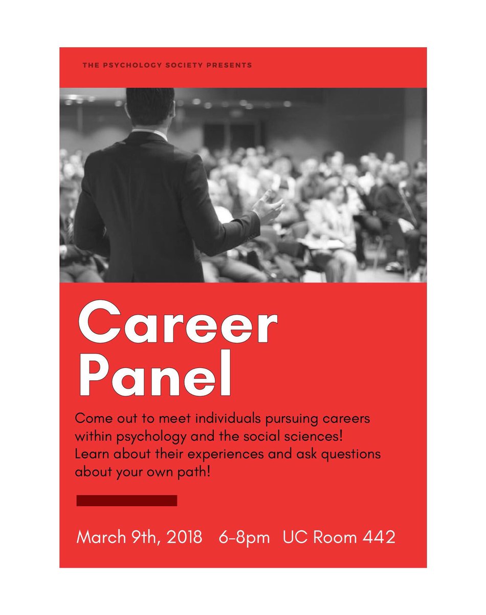 uogpsycsoc's tweet photo. Our Career Panel is tomorrow! There’ll be free pizza! https://t.co/sh6AuQMWw5