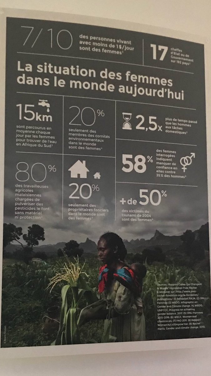 hblandes's tweet photo. Petit aperçu de la situation des femmes aujourd’hui dans le monde. Sources précisées en bas à droite. #Journeeinternationaledesdroitsdesfemmes @GoodPlanet_ @Yann_A_B https://t.co/cylY5H4ztB