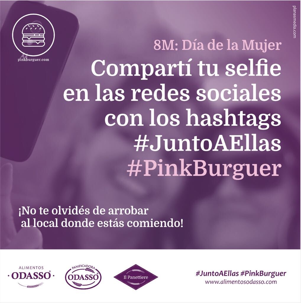 jmodasso's tweet photo. @alfredodeangeli #JuntoAEllas #PinkBurguer #AlimentosOdasso https://t.co/sJsrUpu9QE