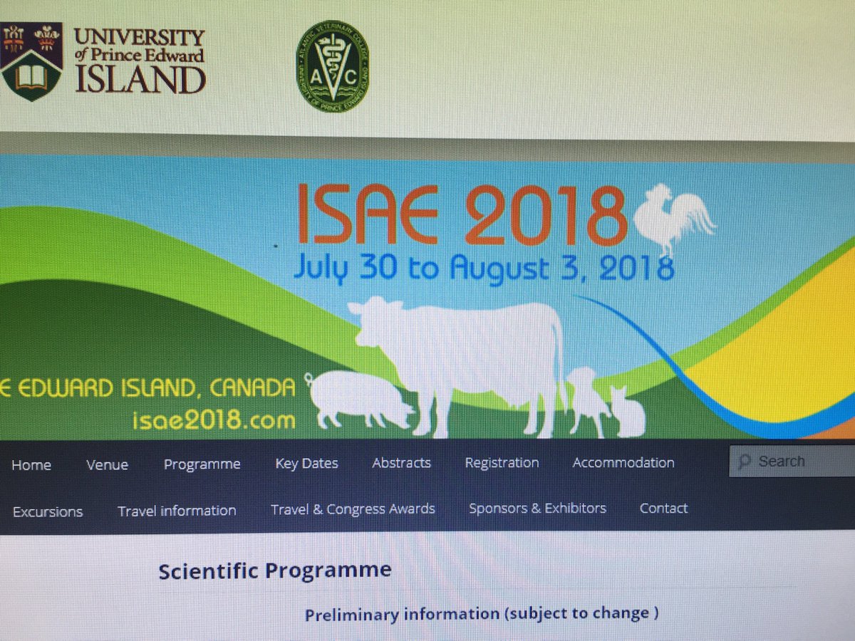 AZoopsiquiatria's tweet photo. Congreso de ISAE 2018, 30 julio a 3 de agosto University of Prince Edward Island https://t.co/xHBWWjsXn9