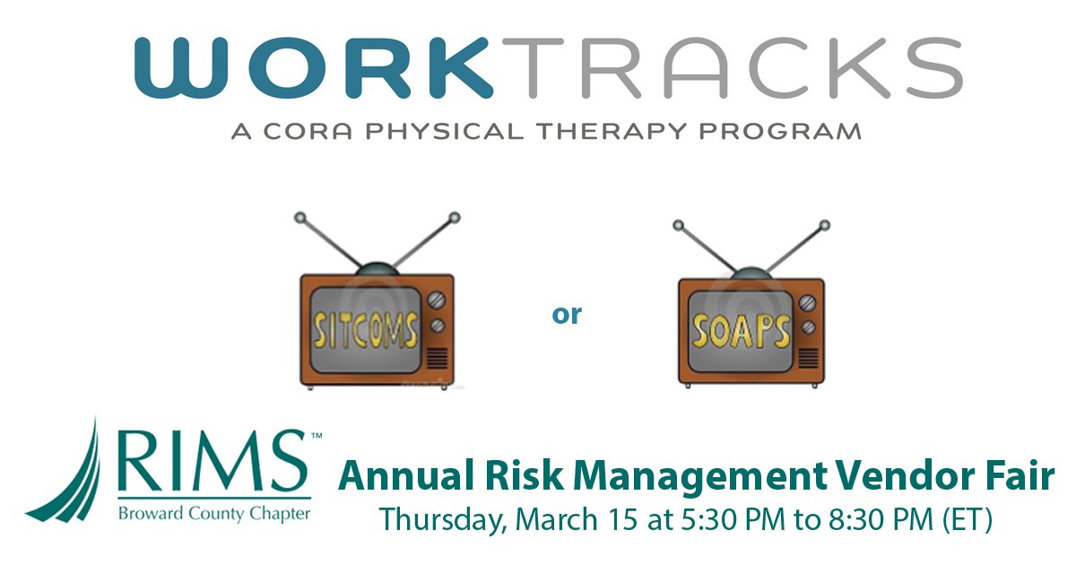 CORAPTherapy's tweet image. Our #WorkTracks team is debating whether we “dress the part” for Sitcoms or Soaps. Suggestions? 

@RIMSorg #BrowardCountyChapter: bit.ly/2Fotvcj 💙💚